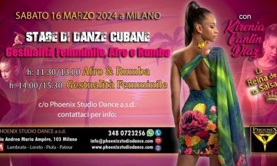 Stage di Afro & Rumba, Gestualità Femminile con Kirenia Cantin Diaz