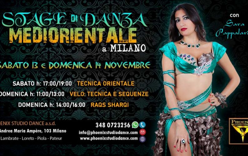 Stage di Danza Mediorientale con Sara Pappalardo 13 e 14 Novembre 2021