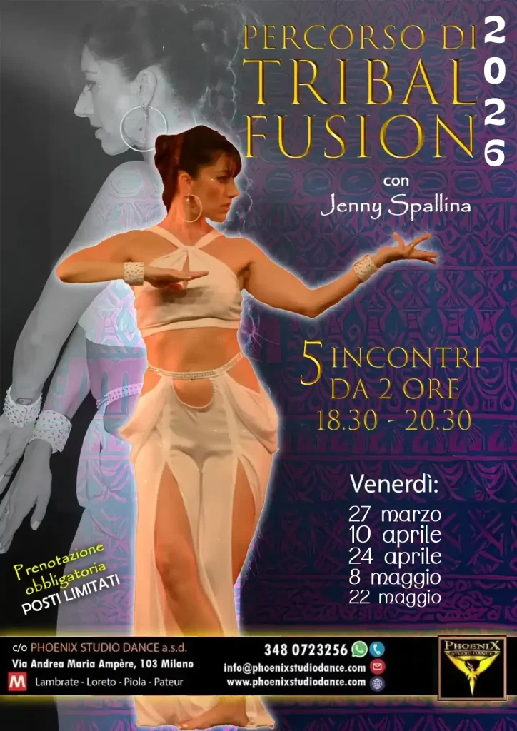 percorso tribal fusion bellydance con Jenny Spallina 2026 a Milano