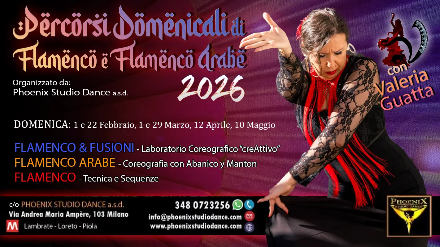 percorso domenicale di flamenco e flamenco arabe 2026
