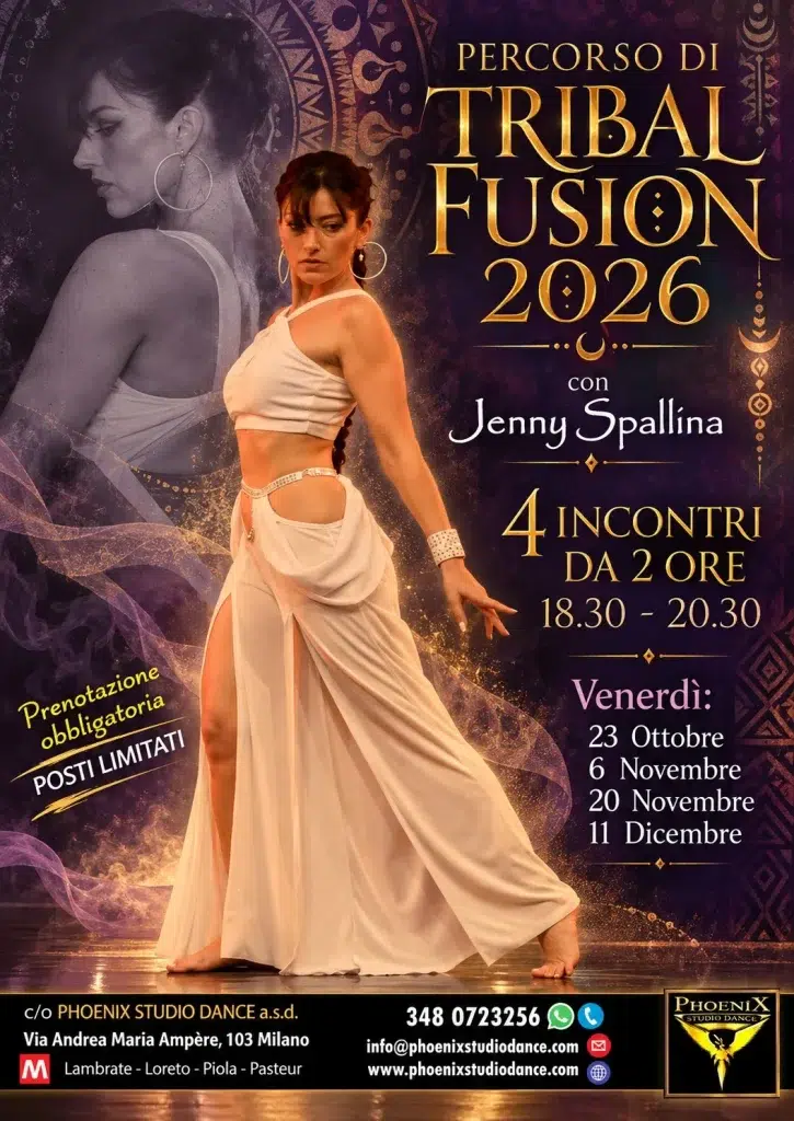 percorso di Tribal Fusion Bellydance 2016 a Milano con Jenny Spallina