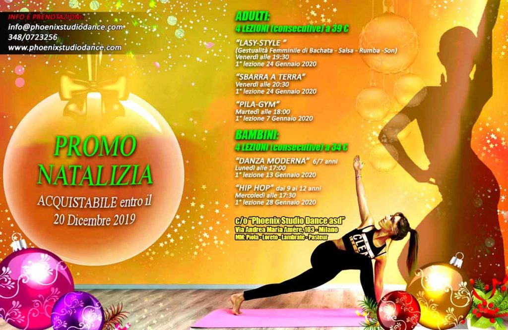 Promo Natalizia di Danza bambini adulti e pilates 2019