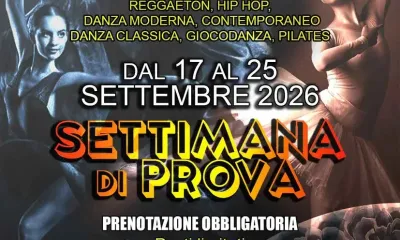 Settimana di Prova dal 17 al 25 Settembre 2026 per Adulti, Ragazzi e Bambini