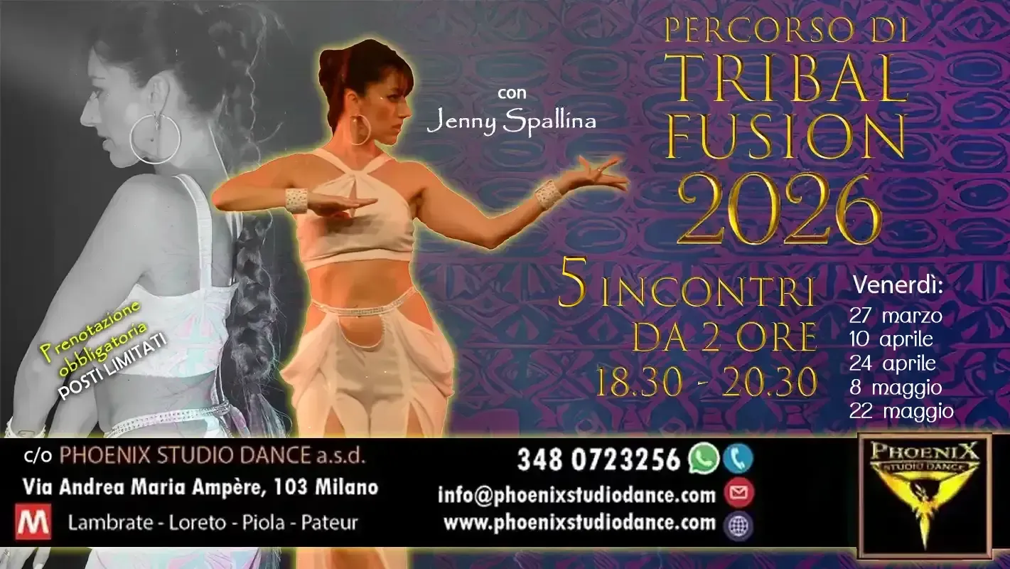 Percorso Tribal Fusion 2026 con Jenny Spallina