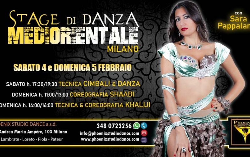 Stage di Danza Mediorientale con Sara Pappalardo 4 e 5 Febbraio 2023