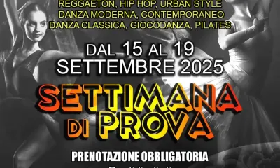Settimana di Prova dal 15 al 19 Settembre 2025 per Adulti, Ragazzi e Bambini