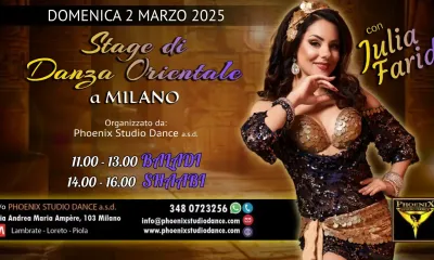 Stage di Danza Orientale a Milano con Julia Farid 2 Marzo 2025  (Baladi-Shaabi)