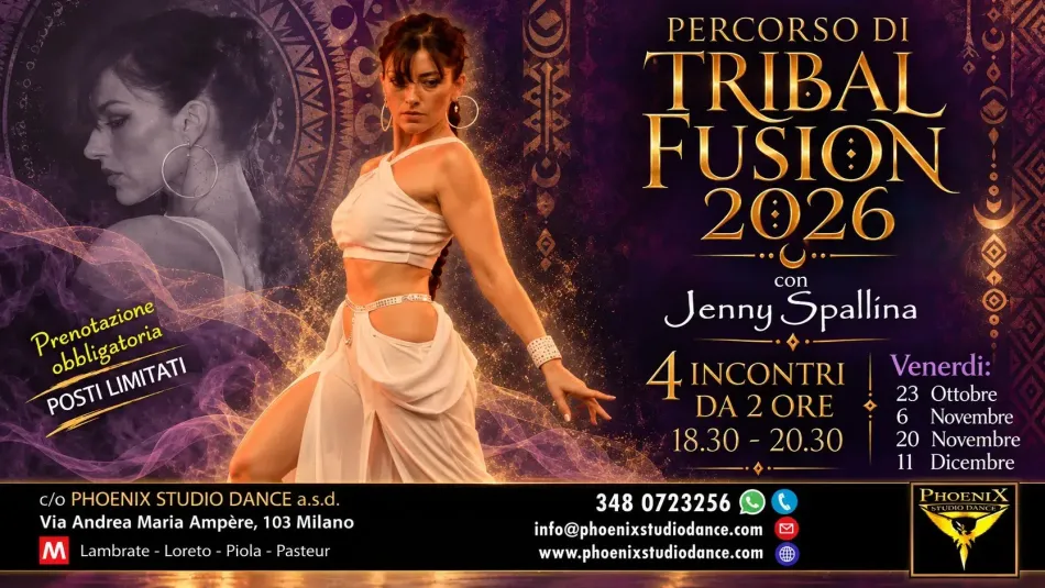 Percorso Tribal Fusion Ottobre-Dicembre 2026 con Jenny Spallina