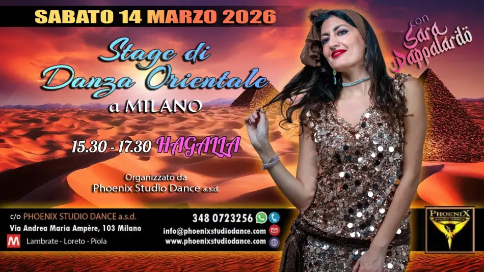 Stage di Danza del Ventre Hagalla con Sara Pappalardo – Sabato 14 Marzo 2026